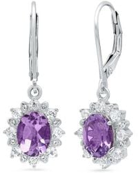 MaxColor - 1.80 Ct. Tw. Amethyst Dangle Earrings - Lyst