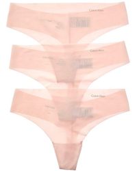 Calvin Klein - 3Pk Invisibles Thong - Lyst