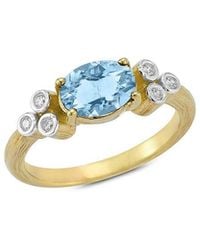 Reiss - 14K 1.59 Ct. Tw. Diamond & Topaz Cocktail Ring - Lyst