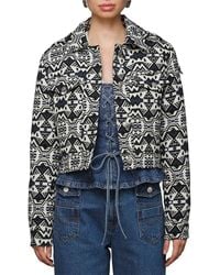 Avec Les Filles - Cropped Trucker Jacket - Lyst