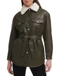 kenneth cole faux leather jacket