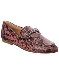 Tod's - Snake-Embossed Leather Loafer - Lyst