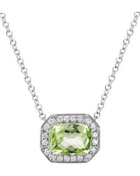 Diamond Select Cuts - 14k Diamond .16 Ct. & 1.42 Ct. Peridot Necklace - Lyst