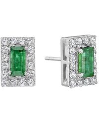 Forever Creations USA Inc. - Forever Creations 14K 2.06 Ct. Tw. Diamond & Emerald Earrings - Lyst