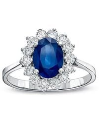 LEVARON - 14K 1.77 Ct. Tw. Diamond & Sapphire Cocktail Ring - Lyst