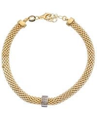 Meshmerise - 18K Over 0.06 Ct. Tw. Diamond Bracelet - Lyst