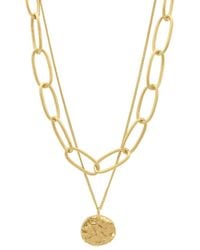Adornia - 14k Plated Chain Necklace Set - Lyst