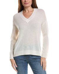 Hannah Rose - Basic V-Neck 100% Cashmere Sweater - Lyst