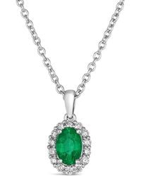 Le Vian - Le Vian Costa Smeralda Emeralds Platinum 0.81 Ct. Tw. Diamond & Emerald Pendant Necklace - Lyst