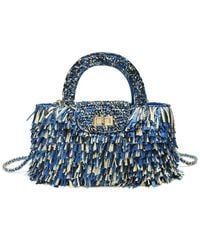 Tiffany & Fred Paris - Tassel Weaving Raffia Top Handle Crossbody - Lyst