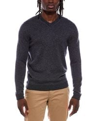 Autumn Cashmere - Reversible Coverstitch 100% Cashmere V-Neck Sweater - Lyst