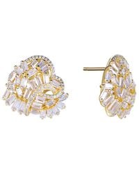 Suzy Levian CZ Jewelry - Suzy Levian Cz Large Cluster Heart Earrings - Lyst