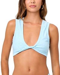 La Porte - Danielle Twist-Front Bralette Top - Lyst