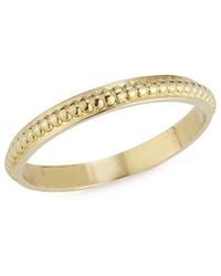 Italian Gold - 14K Beaded Band Ring - Lyst