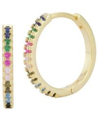Sphera Milano - 14K Plated Cz Earrings - Lyst