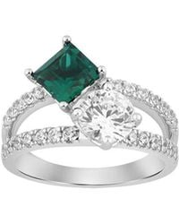 Brilliant Bloom - 14K 2.40 Ct. Tw. Lab-Grown Diamond & Emerald Ring - Lyst