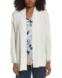 Anne Klein - Ribbed Front Cardigan - Lyst