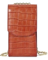 Tiffany & Fred Paris - Compact Croc-Embossed Leather Crossbody - Lyst