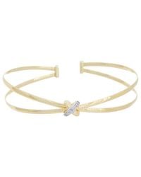 Meshmerise - 18K Plated 0.05 Ct. Tw. Diamond Mesh Bangle - Lyst