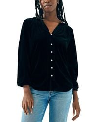 Faherty - Stretch Silk-Blend Velvet Naomi Top - Lyst