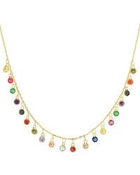 Sphera Milano - 18K Over Cz Charm Necklace - Lyst