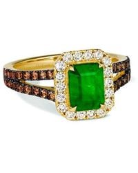 Le Vian - Le Vian 14K 1.22 Ct. Tw. Diamond & Emerald Eternity Ring - Lyst