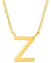 MaxColor - 14K Initial Necklace - Lyst