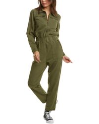 blank denim utility romper