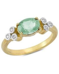 Reiss - 14K 1.19 Ct. Tw. Diamond & Amethyst Cocktail Ring - Lyst