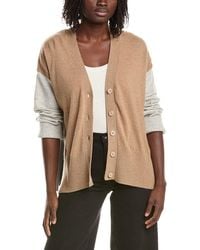 Isla - Charlie Longline Colorblock Cashmere Cardigan - Lyst