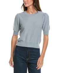 FRAME - Pointelle Cashmere Sweater - Lyst