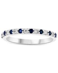 LEVARON - 14K 0.35 Ct. Tw. Diamond & Sapphire Stackable Ring - Lyst