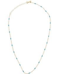Italian Silver - 14K Plated Station Necklace - Lyst