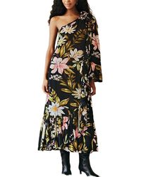 FARM Rio - Surreal Flowers One Shoulder Ruffled Maxi Dress - Lyst