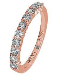 Suzy Levian - 14k Rose Gold 0.50 Ct. Tw. Diamond Half-eternity Ring - Lyst