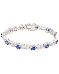 Suzy Levian - Silver 0.02 Ct. Tw. Diamond & Gemstone Bracelet - Lyst