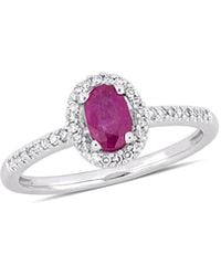 Rina Limor - 10k 0.75 Ct. Tw. Diamond & Ruby Ring - Lyst