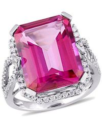 Rina Limor - 14k 15.00 Ct. Tw. Diamond & Pink Topaz Ring - Lyst