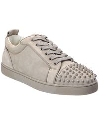 Christian Louboutin - Louis Junior Spikes Orlato Suede Sneaker - Lyst