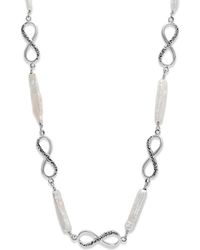 Samuel B. - Silver Pearl Infinity Necklace - Lyst