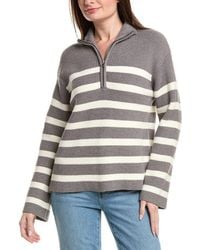 English Factory - Striped 1/2-Zip Sweater - Lyst