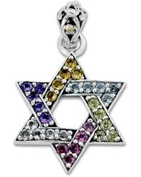 Samuel B. - 18k & Silver 1.20 Ct. Tw. Gemstone Star Of David Pendant - Lyst