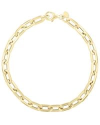 Italian Gold - 14k Flat Paperclip Link Bracelet - Lyst