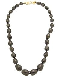 Kenneth Jay Lane - Plated Pearl Strand Necklace - Lyst
