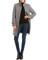 Cole Haan Single-breasted Wool-blend Coat - Black