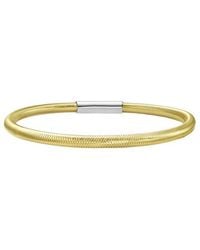 Italian Silver - 14K Plated Stretchable Bracelet - Lyst