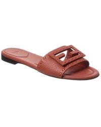 Fendi - Ff Baguette Leather Sandal - Lyst