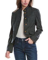 Rag & Bone - Slade Cropped Plaid Wool-Blend Blazer - Lyst