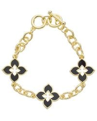 Juvell - 18K Plated Onyx Cz Toggle Bracelet - Lyst