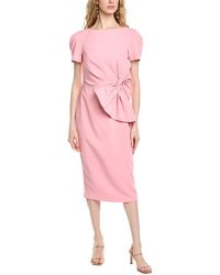 Badgley Mischka - Side Bow Cocktail Dress - Lyst